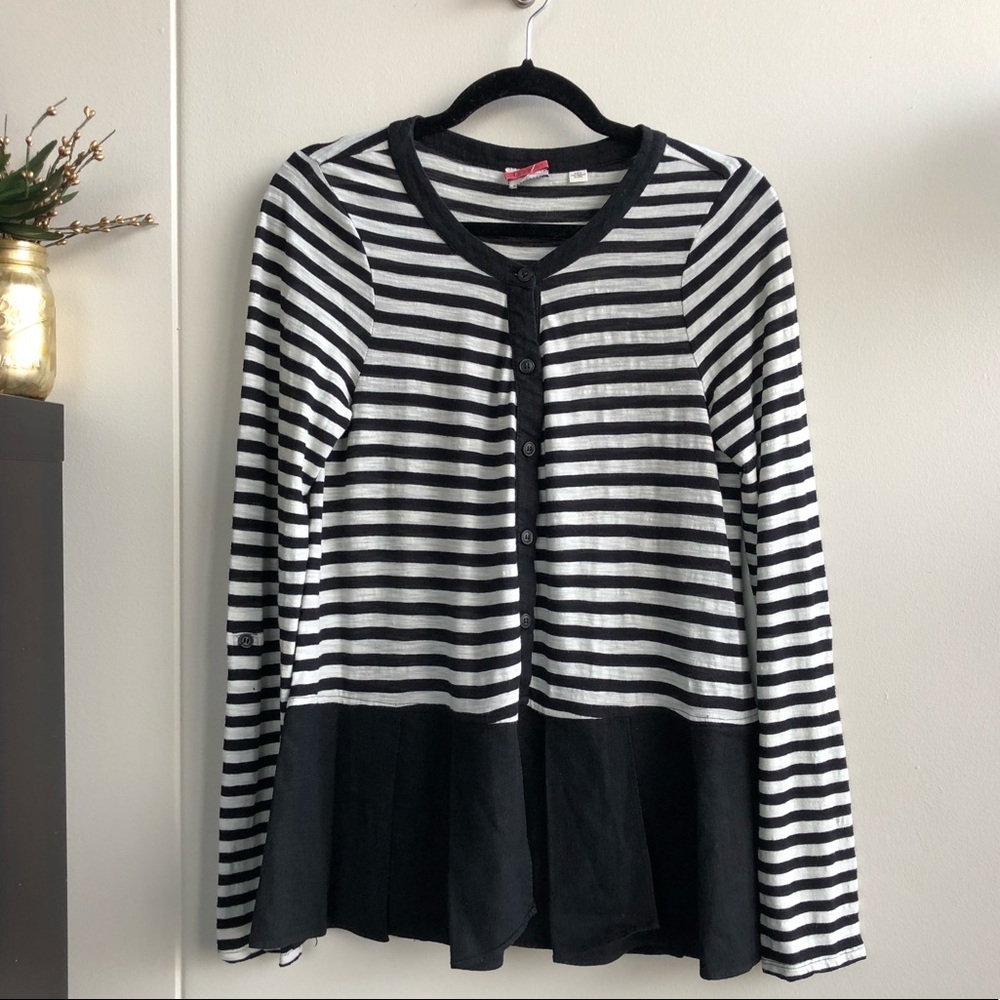 Postmark Buttondown Peplum Top From Anthropologie - image 5